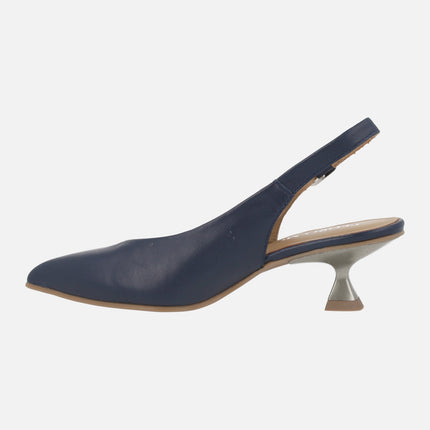 Elba slingback pumps with low heel