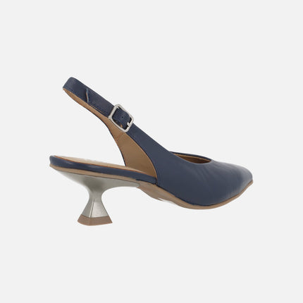 Elba slingback pumps with low heel