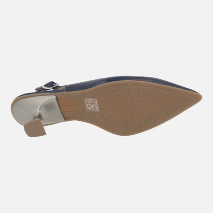 Elba slingback pumps with low heel