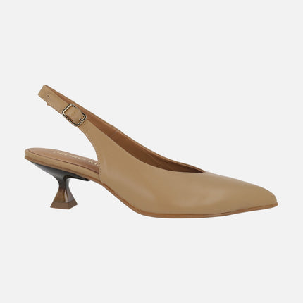Elba slingback pumps with low heel