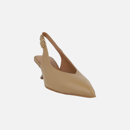 Elba slingback pumps with low heel