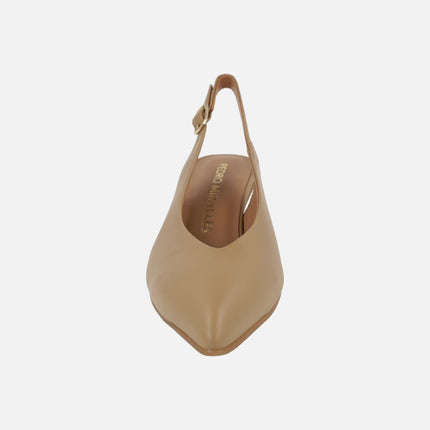 Elba slingback pumps with low heel