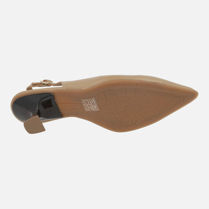 Elba slingback pumps with low heel