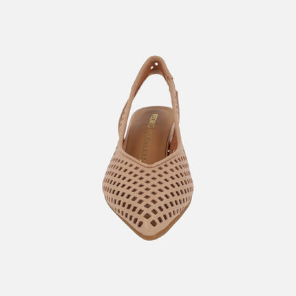 Chelva chopped leather slingback pumps