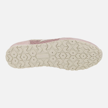 Zapatillas deportivas en combinado de piel y tejido rejilla