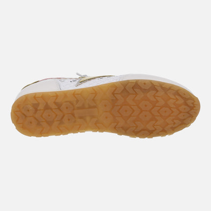Zapatillas deportivas en combinado de piel y tejido rejilla