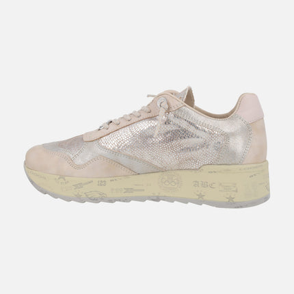 Zapatillas deportivas en print serpiente metalizada