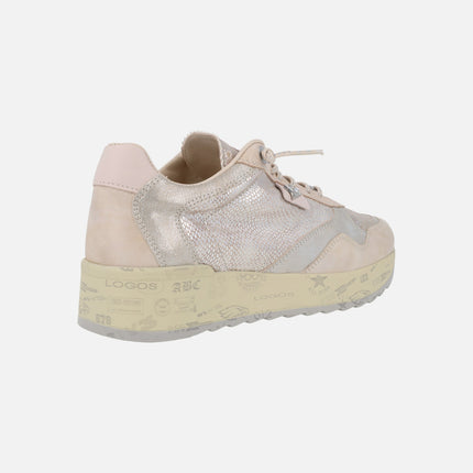 Zapatillas deportivas en print serpiente metalizada