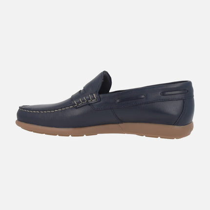 Mocasines de piel estilo náuticos con antifaz Mediterrani