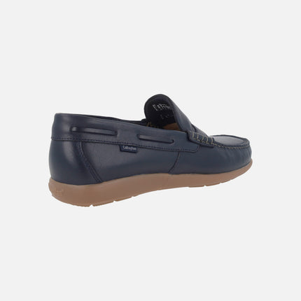 Mocasines de piel estilo náuticos con antifaz Mediterrani
