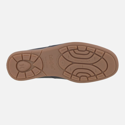 Mocasines de piel estilo náuticos con antifaz Mediterrani