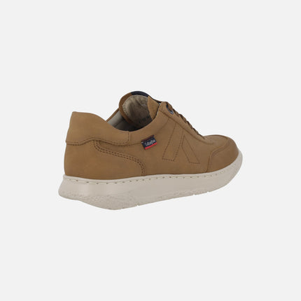 Men's sneakers in nubuck leather with laces