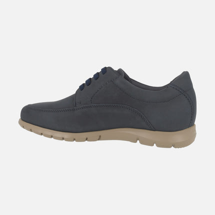 Men's shoes in nubuck leather with lace closure
