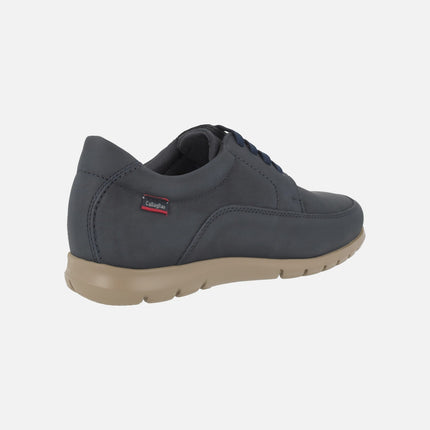 Men's shoes in nubuck leather with lace closure