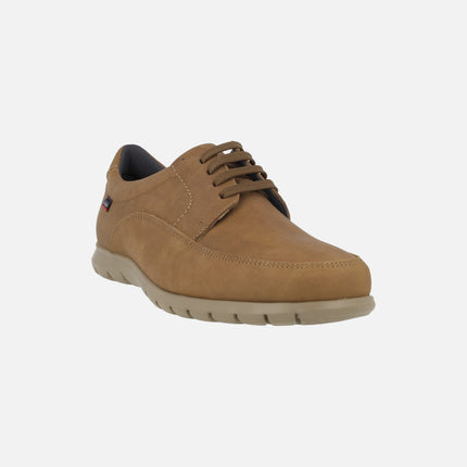 Men's shoes in nubuck leather with lace closure