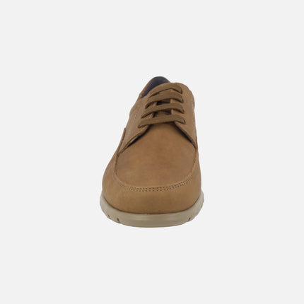 Men's shoes in nubuck leather with lace closure