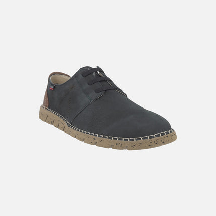 Men's nubuck shoes with elastic laces and Extralight outsole