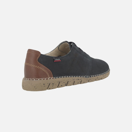 Men's nubuck shoes with elastic laces and Extralight outsole