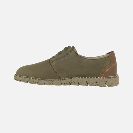 Men's nubuck shoes with elastic laces and Extralight outsole