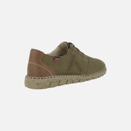 Men's nubuck shoes with elastic laces and Extralight outsole