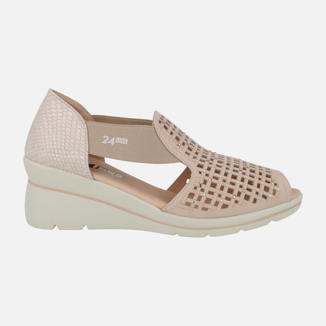 Sandalias confort abiertas de puntera y cerradas de talón