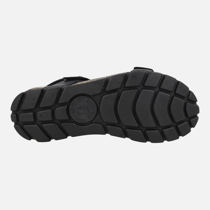 Selma leather sandals with velcro closure