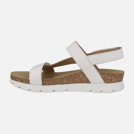 Selma leather sandals with velcro closure