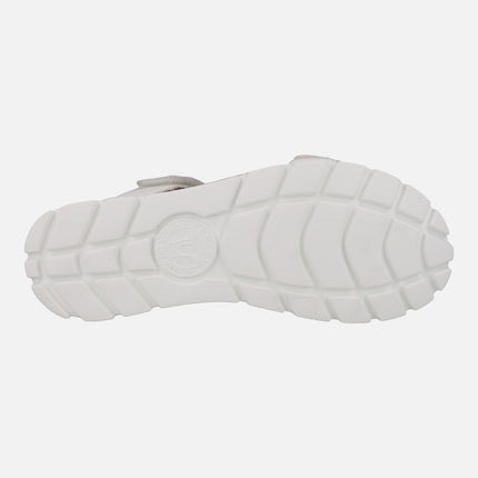 Selma leather sandals with velcro closure