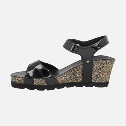 Sandalias de cuña con cierre de velcros Julia