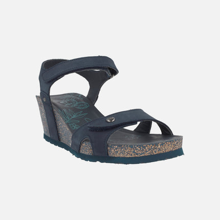 Sandalias de cuña con cierre de velcros Julia