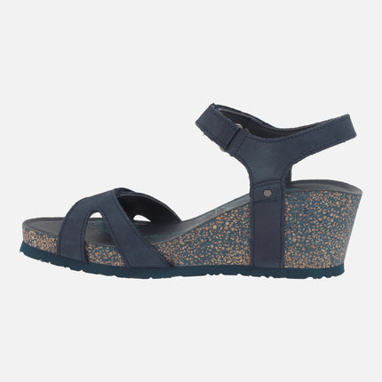 Sandalias de cuña con cierre de velcros Julia