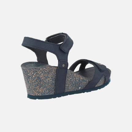 Sandalias de cuña con cierre de velcros Julia