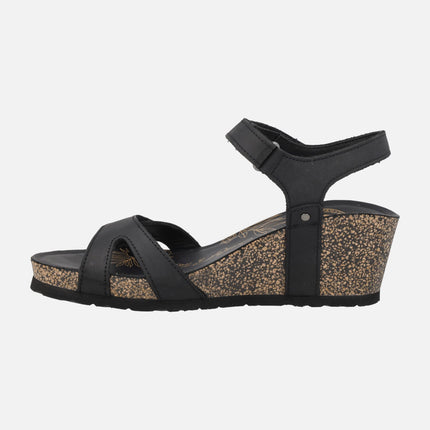 Sandalias de cuña con cierre de velcros Julia