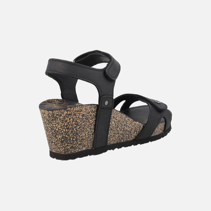 Sandalias de cuña con cierre de velcros Julia