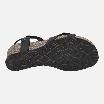 Sandalias de cuña con cierre de velcros Julia