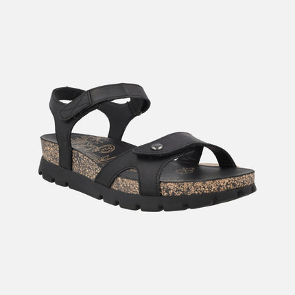 Sandalias Sulia Basics en piel con cierre de velcro
