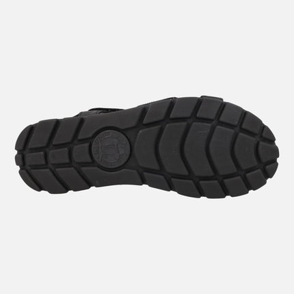 Sandalias Sulia Basics en piel con cierre de velcro