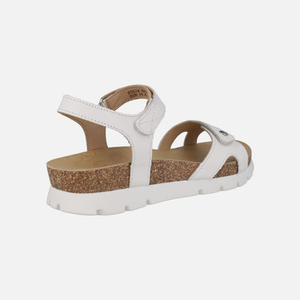 Sandalias Sulia Basics en piel con cierre de velcro