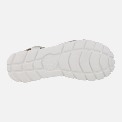 Sandalias Sulia Basics en piel con cierre de velcro