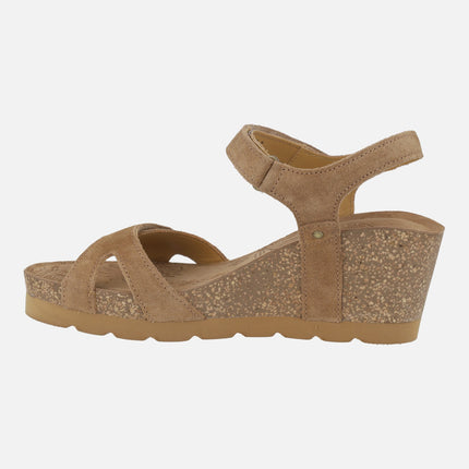Sandalias de cuña con cierre de velcros Julia