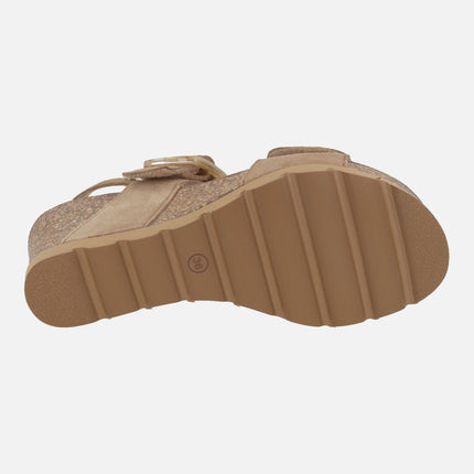 Sandalias de cuña con cierre de velcro Valle