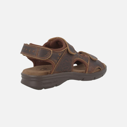 Sandalias de piel Salton con forro de lycra y cierre de velcro