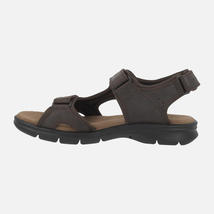 Sandalias de piel Salton con forro de lycra y cierre de velcro