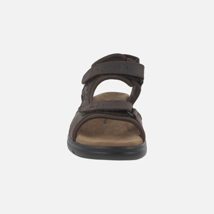 Sandalias de piel Salton con forro de lycra y cierre de velcro