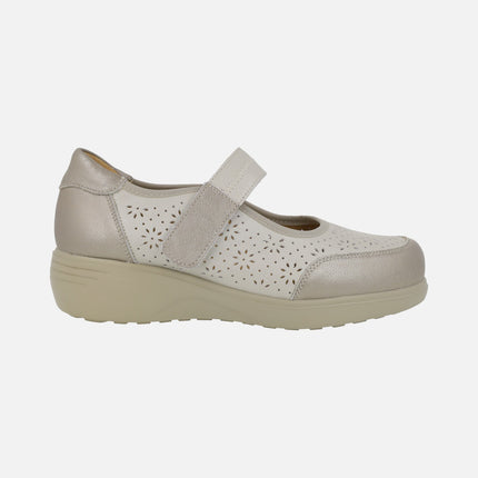 Mary jane style shoes Special width with velcro closure