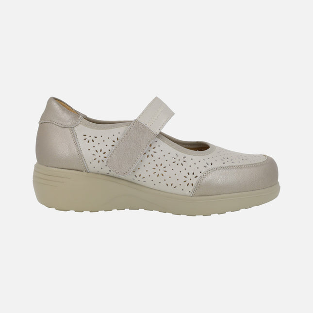 Mary jane style shoes Special width with velcro closure