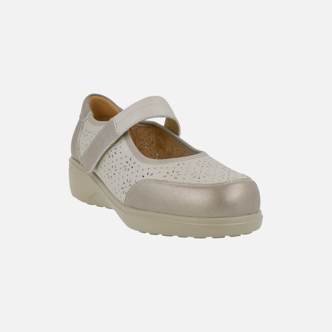 Mary jane style shoes Special width with velcro closure