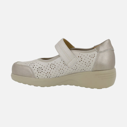 Mary jane style shoes Special width with velcro closure