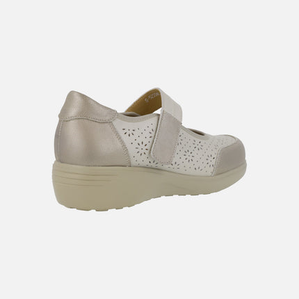 Mary jane style shoes Special width with velcro closure