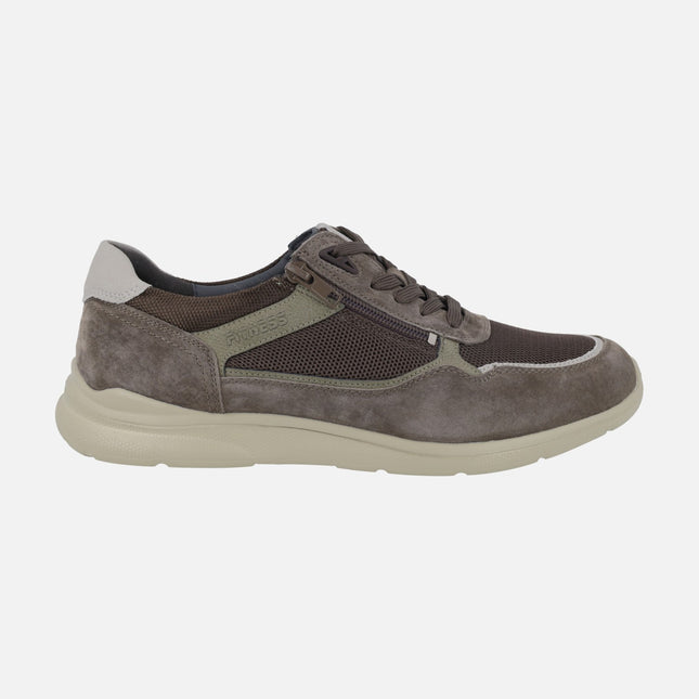 Men's Special width sneakers in taupe combination